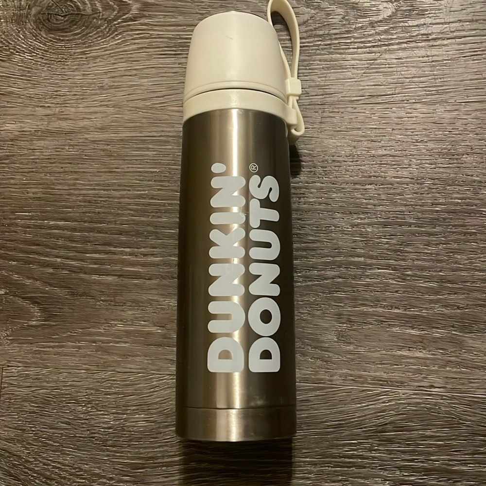 Dunkin Donuts 16 oz Vacuum Flask Stainless Steel Travel Coffee Mug